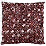 Abstract Red Black Checkered Large Flano Cushion Case (Two Sides)