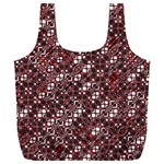 Abstract Red Black Checkered Full Print Recycle Bag (XXL)