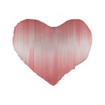Fresh Pink Ombre Standard 16  Premium Heart Shape Cushions