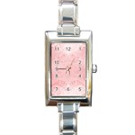 Pretty Pink Spirals Rectangle Italian Charm Watch