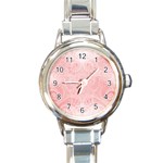 Pretty Pink Spirals Round Italian Charm Watch