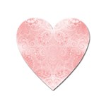 Pretty Pink Spirals Heart Magnet