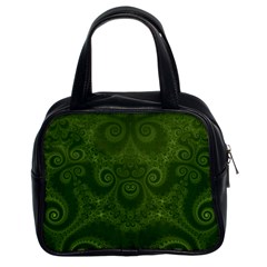 Forest Green Spirals Classic Handbag (Two Sides) from ArtsNow.com Front