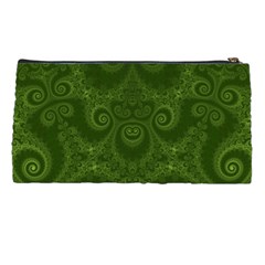 Forest Green Spirals Pencil Case from ArtsNow.com Back