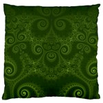 Forest Green Spirals Large Cushion Case (One Side)
