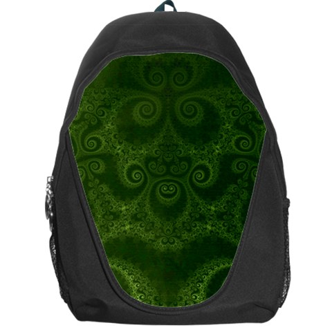 Forest Green Spirals Backpack Bag from ArtsNow.com Front