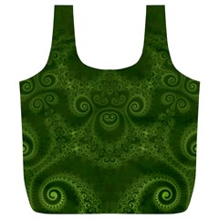 Forest Green Spirals Full Print Recycle Bag (XL) from ArtsNow.com Back