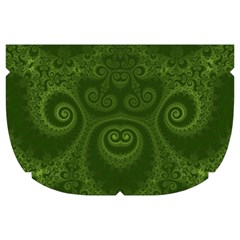 Forest Green Spirals Makeup Case (Large) from ArtsNow.com Side Left