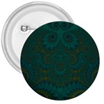 Teal Green Spirals 3  Buttons