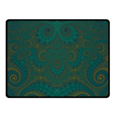 Teal Green Spirals Double Sided Fleece Blanket (Small)  from ArtsNow.com 45 x34  Blanket Back