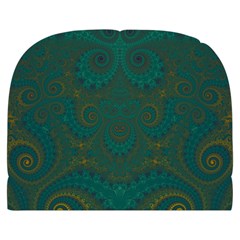 Teal Green Spirals Makeup Case (Large) from ArtsNow.com Back