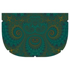 Teal Green Spirals Makeup Case (Large) from ArtsNow.com Side Right