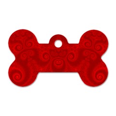Red Spirals Dog Tag Bone (Two Sides) from ArtsNow.com Back