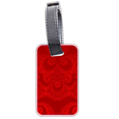 Red Spirals Luggage Tag (two sides) from ArtsNow.com Front