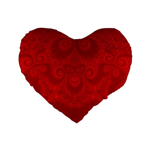 Red Spirals Standard 16  Premium Heart Shape Cushions from ArtsNow.com Front