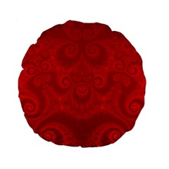 Red Spirals Standard 15  Premium Flano Round Cushions from ArtsNow.com Front