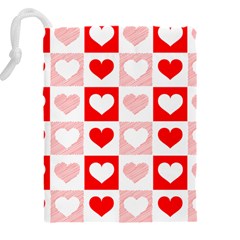 Hearts  Drawstring Pouch (5XL) from ArtsNow.com Back