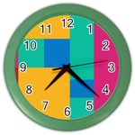 Squares  Color Wall Clock