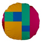 Squares  Large 18  Premium Flano Round Cushions