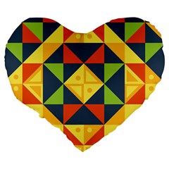 Africa  Large 19  Premium Heart Shape Cushions from ArtsNow.com Back