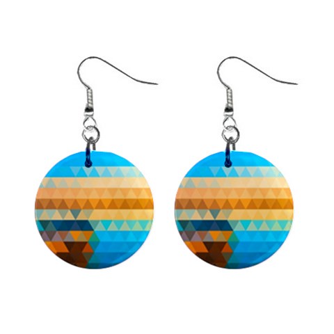 Mosaic  Mini Button Earrings from ArtsNow.com Front