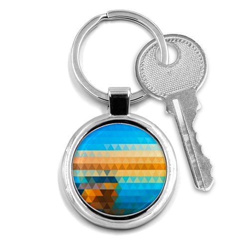 Mosaic  Key Chain (Round) from ArtsNow.com Front