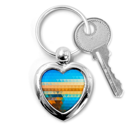 Mosaic  Key Chain (Heart) from ArtsNow.com Front