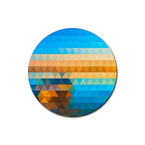 Mosaic  Rubber Coaster (Round)  from ArtsNow.com Front