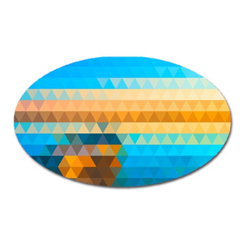Mosaic  Oval Magnet from ArtsNow.com Front