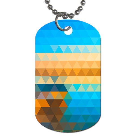 Mosaic  Dog Tag (One Side) from ArtsNow.com Front