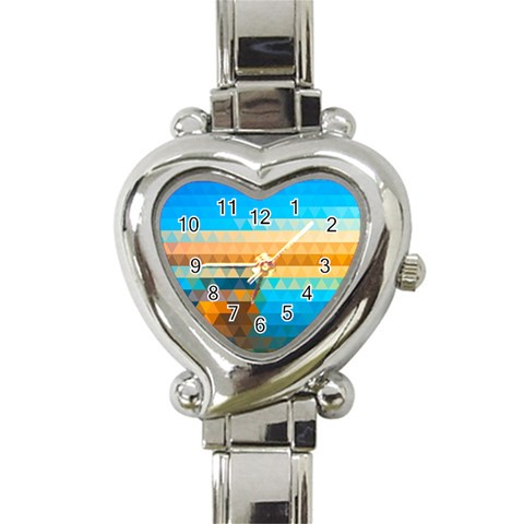Mosaic  Heart Italian Charm Watch from ArtsNow.com Front