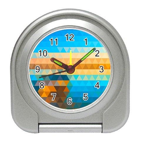 Mosaic  Travel Alarm Clock from ArtsNow.com Front