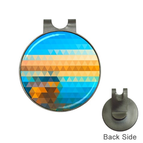 Mosaic  Hat Clips with Golf Markers from ArtsNow.com Front