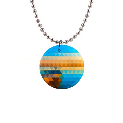 Mosaic  1  Button Necklace from ArtsNow.com Front