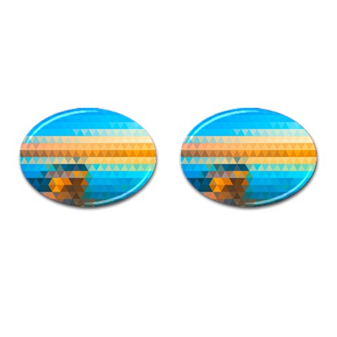 Mosaic  Cufflinks (Oval) from ArtsNow.com Front(Pair)
