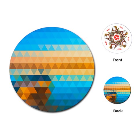 Mosaic  Playing Cards Single Design (Round) from ArtsNow.com Front