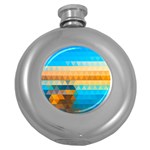 Mosaic  Round Hip Flask (5 oz)