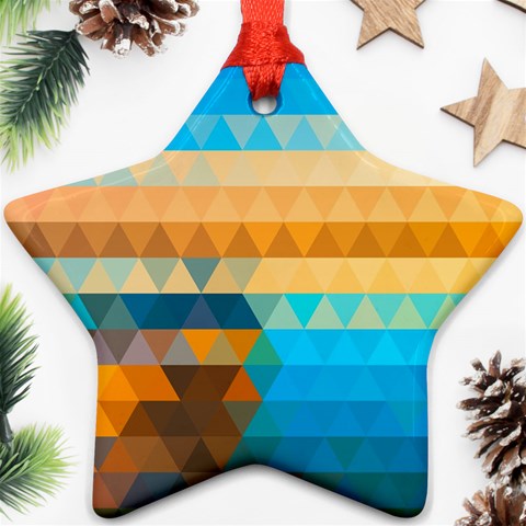 Mosaic  Star Ornament (Two Sides) from ArtsNow.com Front