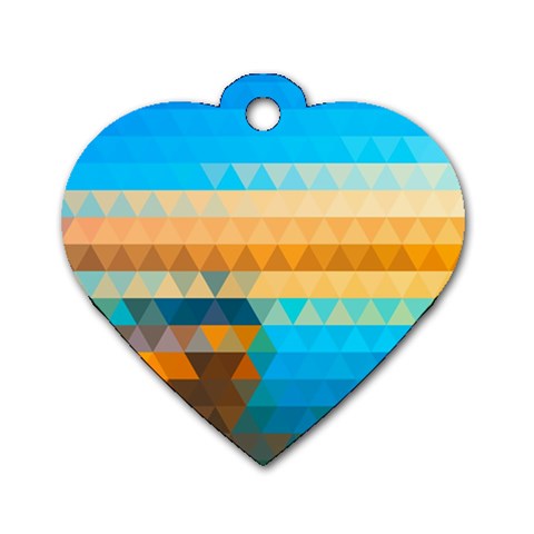 Mosaic  Dog Tag Heart (Two Sides) from ArtsNow.com Front