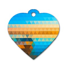 Mosaic  Dog Tag Heart (Two Sides) from ArtsNow.com Back