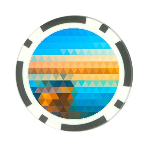 Mosaic  Poker Chip Card Guard from ArtsNow.com Front