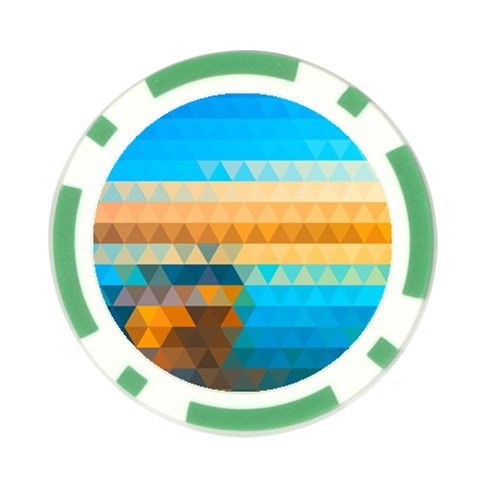 Mosaic  Poker Chip Card Guard from ArtsNow.com Front