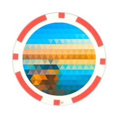 Mosaic  Poker Chip Card Guard from ArtsNow.com Front