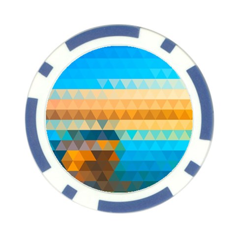 Mosaic  Poker Chip Card Guard (10 pack) from ArtsNow.com Front