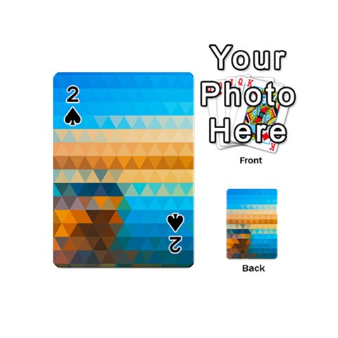 Mosaic  Playing Cards 54 Designs (Mini) from ArtsNow.com Front - Spade2