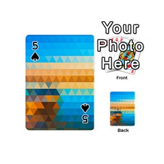 Mosaic  Playing Cards 54 Designs (Mini) from ArtsNow.com Front - Spade5