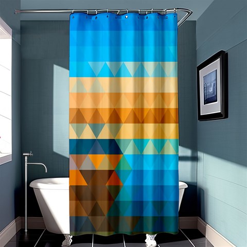 Mosaic  Shower Curtain 36  x 72  (Stall)  from ArtsNow.com Curtain(36 X72 ) - 33.26 x66.24  Curtain(36 X72 )