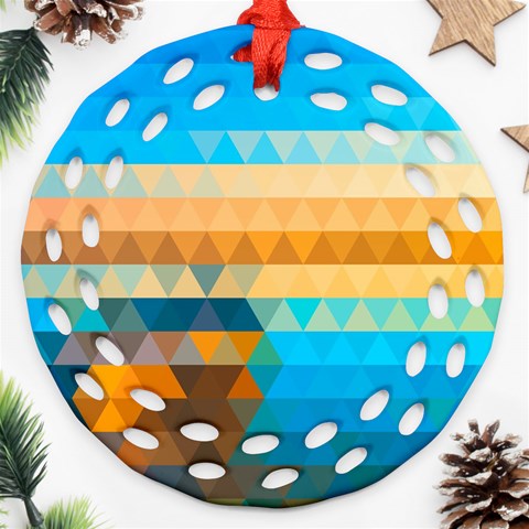 Mosaic  Round Filigree Ornament (Two Sides) from ArtsNow.com Front