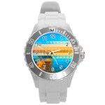 Mosaic  Round Plastic Sport Watch (L)