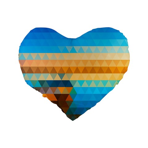 Mosaic  Standard 16  Premium Heart Shape Cushions from ArtsNow.com Back